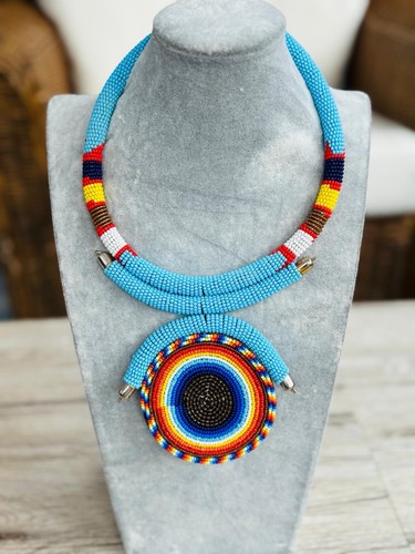 African beaded statement - african,
