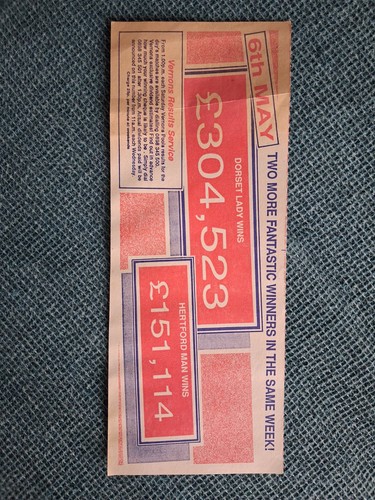 Vernon pools coupon 1989 - vernon's,