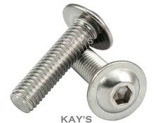 M8 (8mmØ) FLANGED BUTTON HEAD SCREWS ALLEN SOCKET BOLTS A2 STAINLESS STEEL KAY'S
