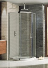 Elite Offset Quad 120x90 Single Door Enclosure including Tray and Chrome Waste