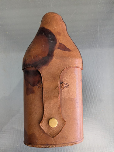 Vintage glass hip flask bottle - glass,