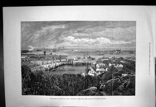 Antique print queens journey - queens,