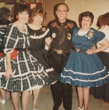 1980s Square Dance Party Women Dresses Man Western Shirt Group