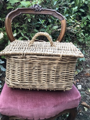 Antique french picnic basket - french,