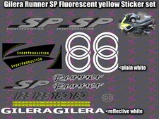 Gilera Runner SP Stickers Decals, FLUORESCENT YELLOW AUTOCOLLANT ETICHETTA 