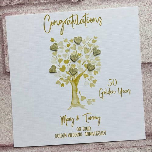 Personalised handmade 50th - handmade,