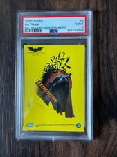2005 TOPPS BATMAN BEGINS STICKERS #6 BATMAN PSA 9