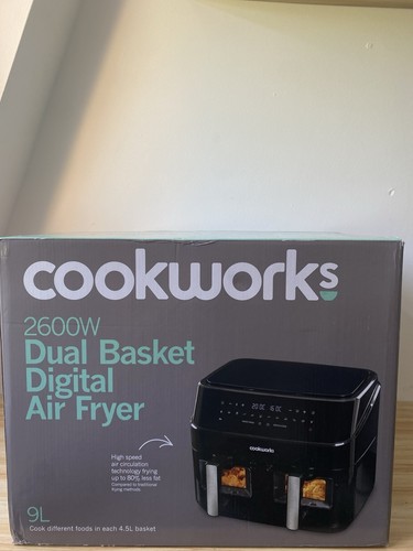 Cookworks dual air fryer - cookworks, 9l