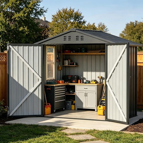 6x4 outdoor metal storage - ft,