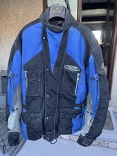 Akito Men’s Python Motorcycle Jacket CE Approved UK XL Size Blue/Black