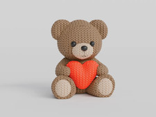Printed knitted mini - mini, teddy