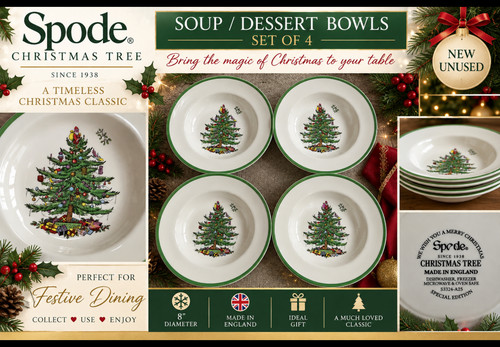 Spode christmas tree soup - christmas,