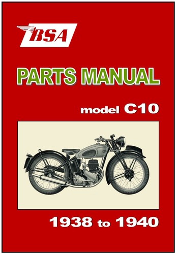 Bsa parts manual - bsa, 1938