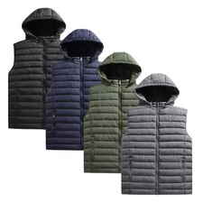 Mens Hood Hooded Gilet Lined