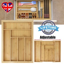 Extendable Bamboo Cutlery Tray