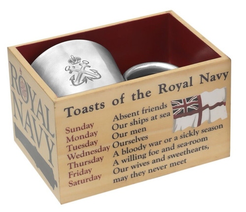 British royal navy rum mug - british,