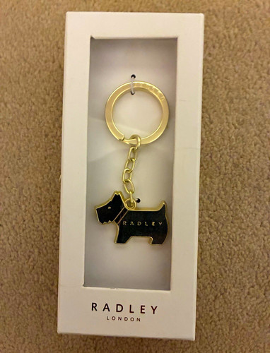 Radley dog keyring green metal - radley,