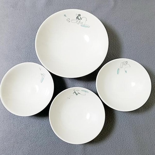 Pingu salad bowl set 4 - pingu,