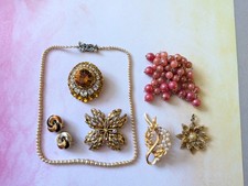 Vintage BROKEN Jewellery Lot Damaged for Craft, Repair, Harvest, Recycle X7