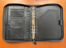 A5 Black Zipped Durham Filofax
