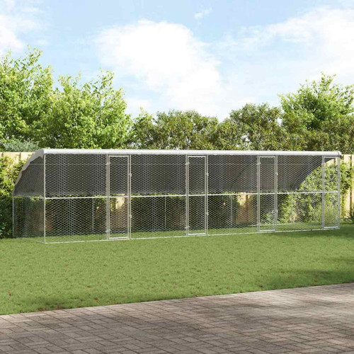 Dog kennel 4pc silver - kennel,