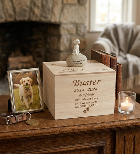 Personalised wooden pet dog - personalised,