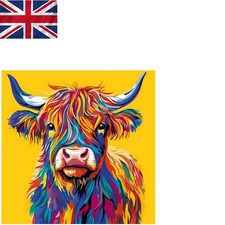 Highland cow paint - paint, by