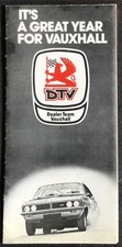 VAUXHALL DTV Achievements Successes Publicity Brochure Oct 1974  Ref V2243/10/74