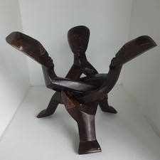 Tribal hand carved dark - dark, wood