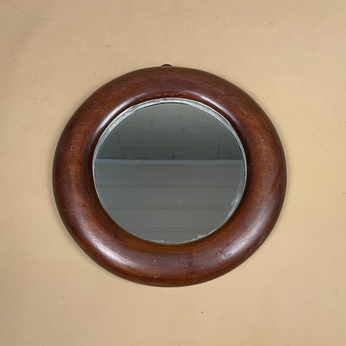 Wood round mirror wall - round,