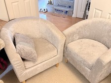 Pair of grey fabric tub