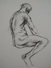 Black Ink drawing after