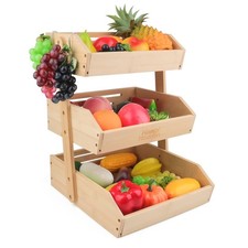 Bamboo Fruit Basket 3-Tier -