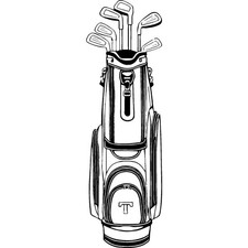 'Golf Bag Filled with Clubs'