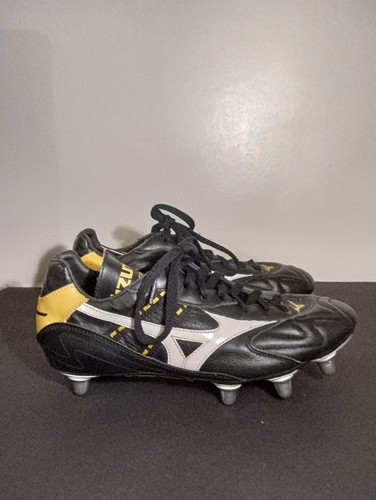 Mizuno black leather rugby - black,