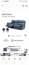 Dfs Denim Blue Power Recliner 3 Seater sofa And Chair