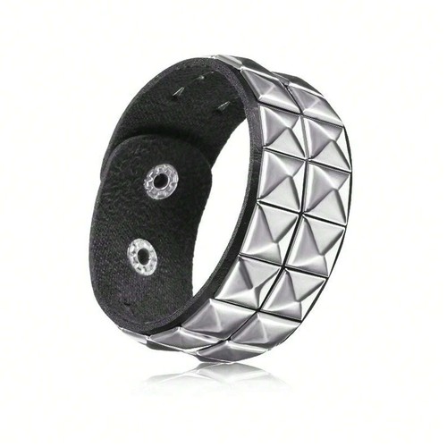 Black silver studded faux - black,