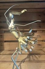 Aged Metal Dancer Figurine