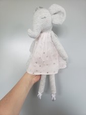 LITTLE WHITE COMPANY ALBETTA BALLERINA ELEPHANT SOFT TOY COMFORTER SOOTHER 