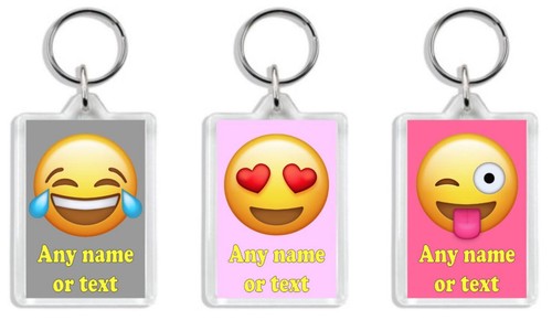 Personalised emoji keyring - keyring, /