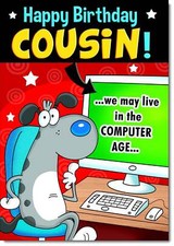 Doodlecards Cousin Birthday Card for Him Funny Google Search