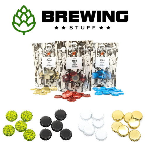 100 beer bottle caps - beer,
