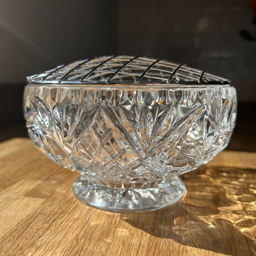 Vintage cut crystal glass rose - vintage,