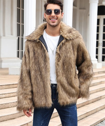 Men luxury faux - men's, fur