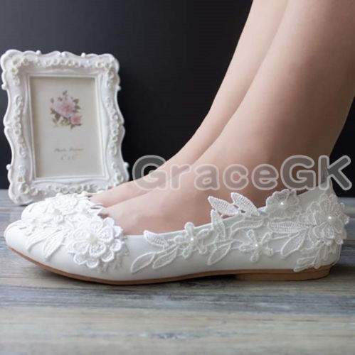 Lace flowers white - , ivory