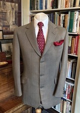 Gieves & Hawkes Savile Row jacket. Herringbone tweed with red check. 40”. VGC 
