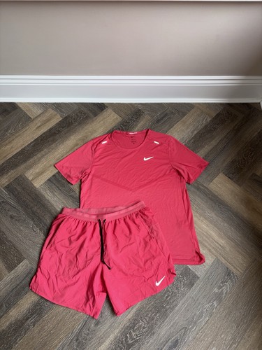 Men pink nike miler - miler, t