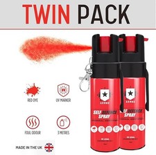 2X Self Defence Spray Long Range Criminal Identifier UK Legal Self Protection Sp