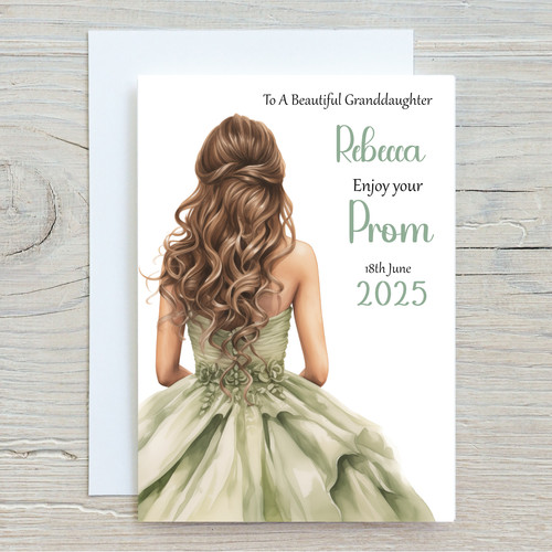 Personalised prom card - personalised, school