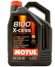 Motul - 8100 X-cess SAE 5W-40, Fully Synthetic Car Engine Oil, 5 Litres